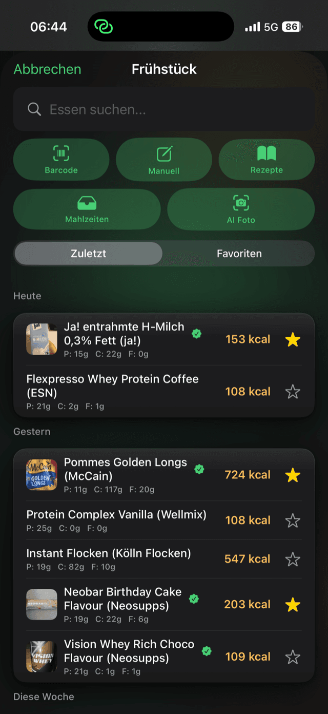 Lebensmittel-Suche